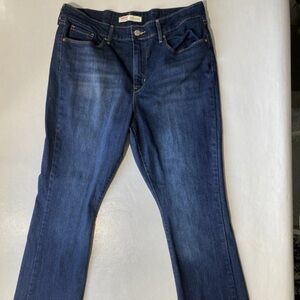 GOOD Levi's Strauss Signature Womens Dark Mid Bootcut Jeans Size 14 32x32, 4810